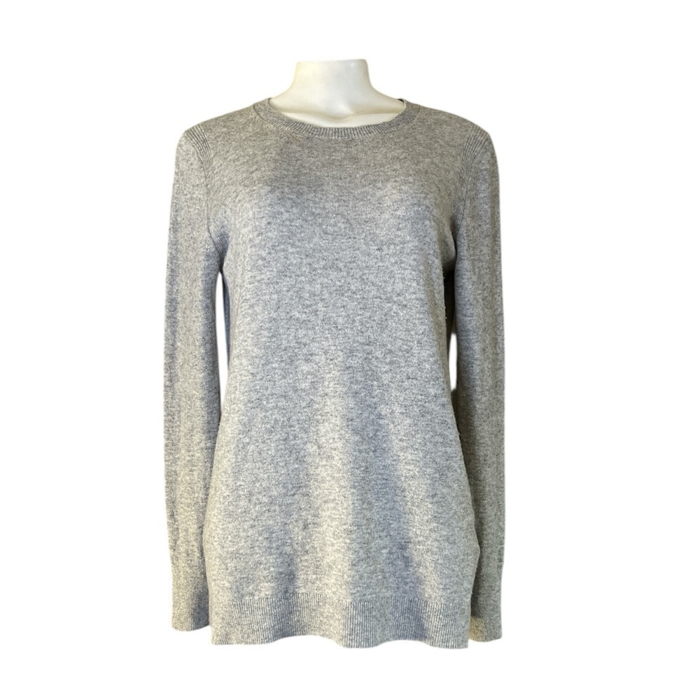 Banana Republic Merino Cashmere Sweater S Gray | Winter Layering Cozy Chic